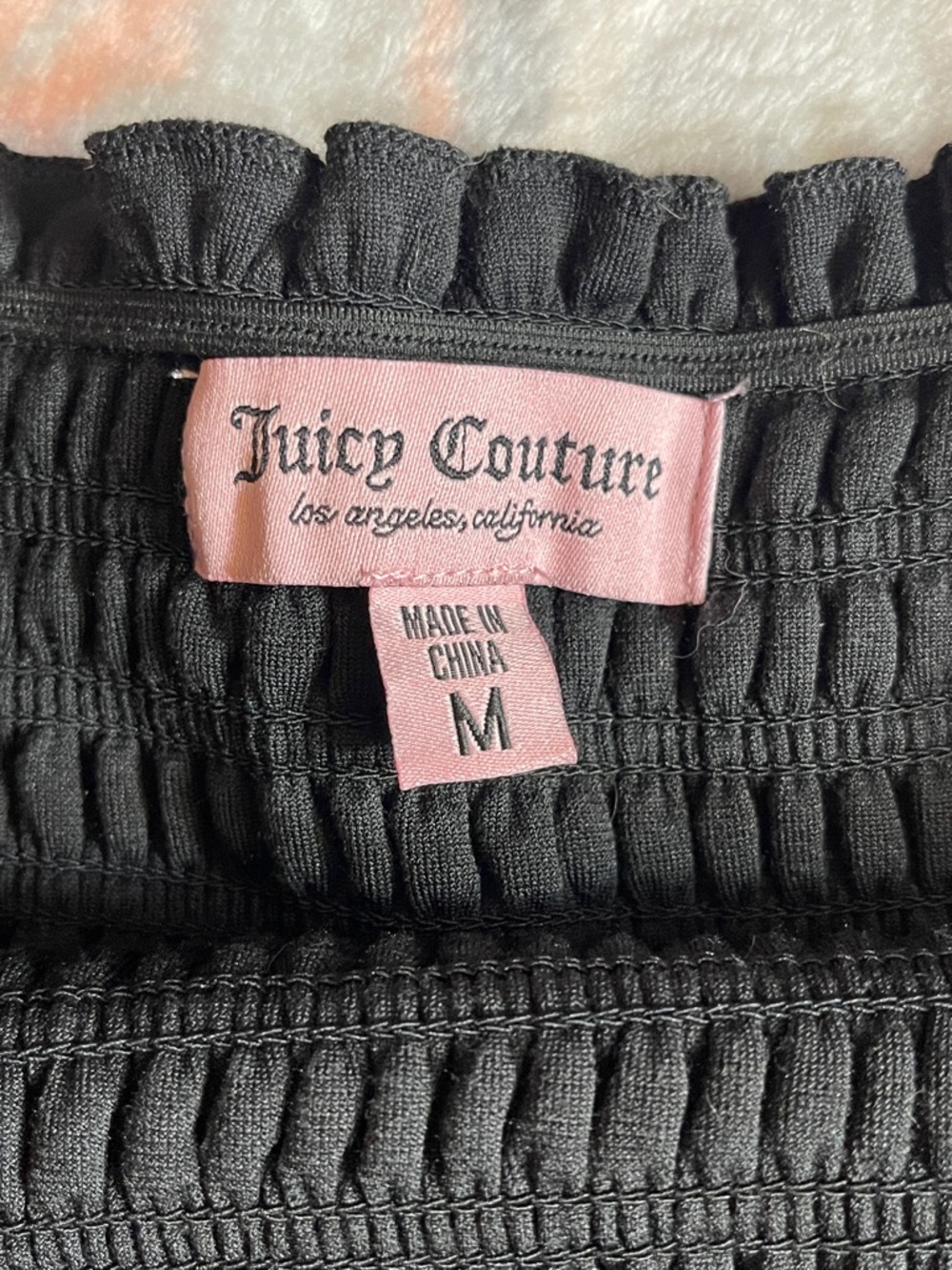 Juicy Couture medium black velvet sleeveless dress